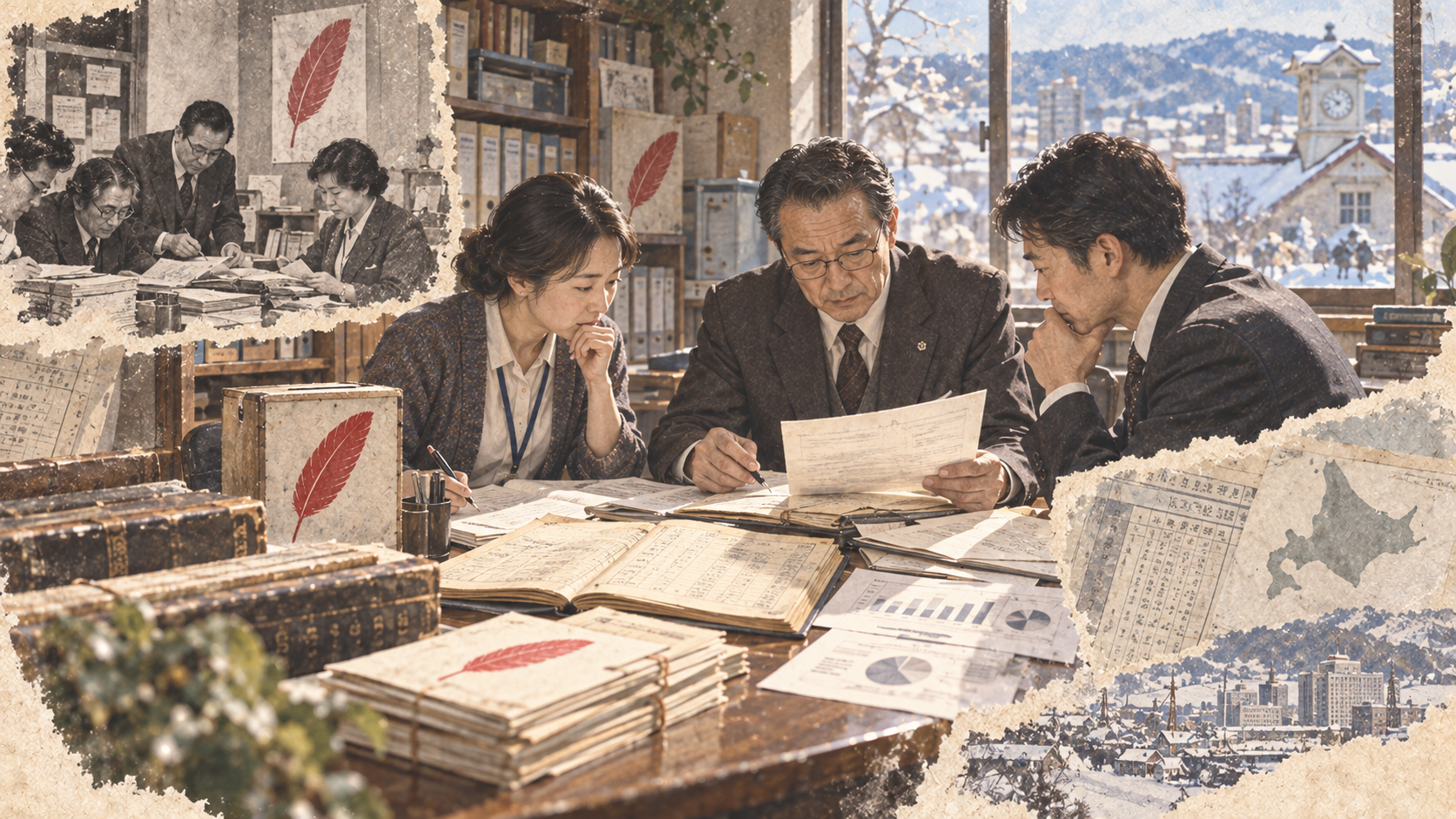 雪景色と羽根印の会計監査