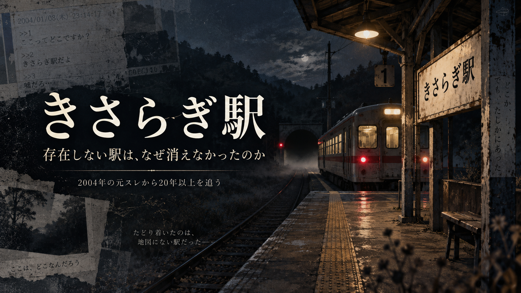 霧夜に佇むきさらぎ駅